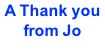 A Thank you from Jo